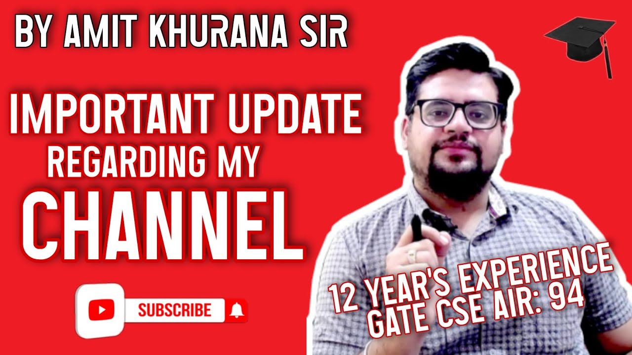 Important update regarding my channel | GATE 2023