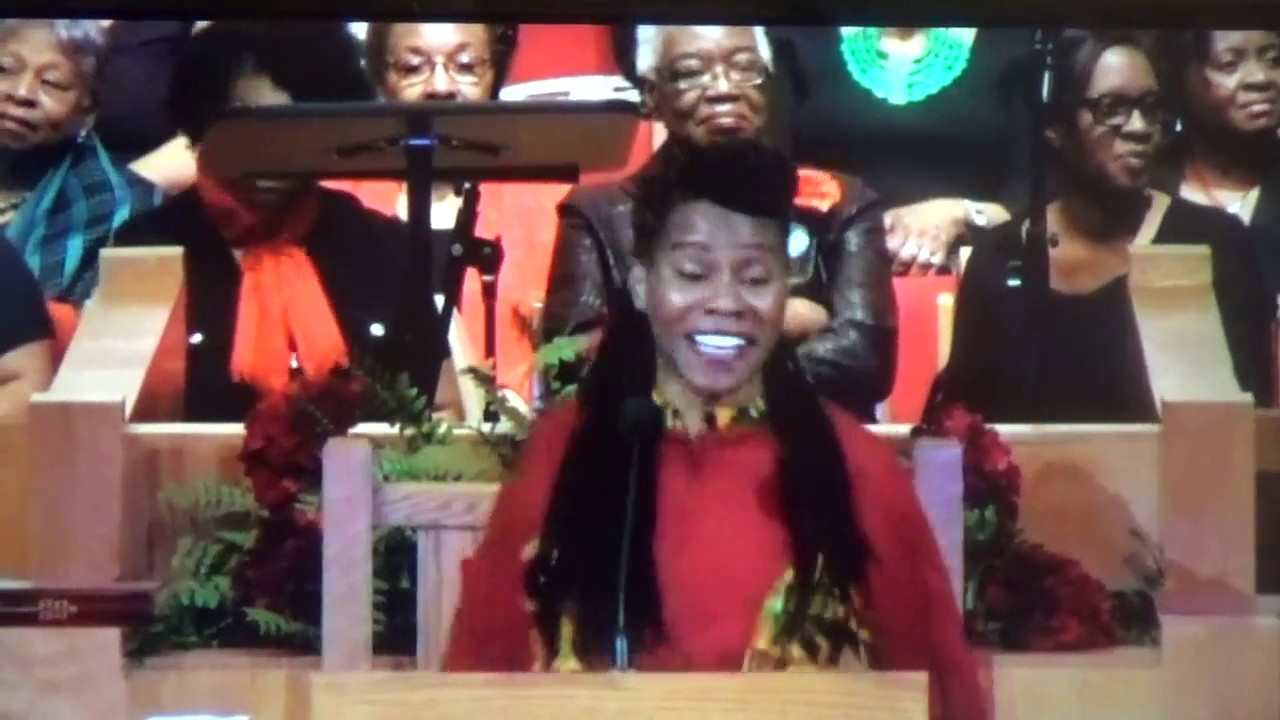 Dr. Telika McCoy preaching, 