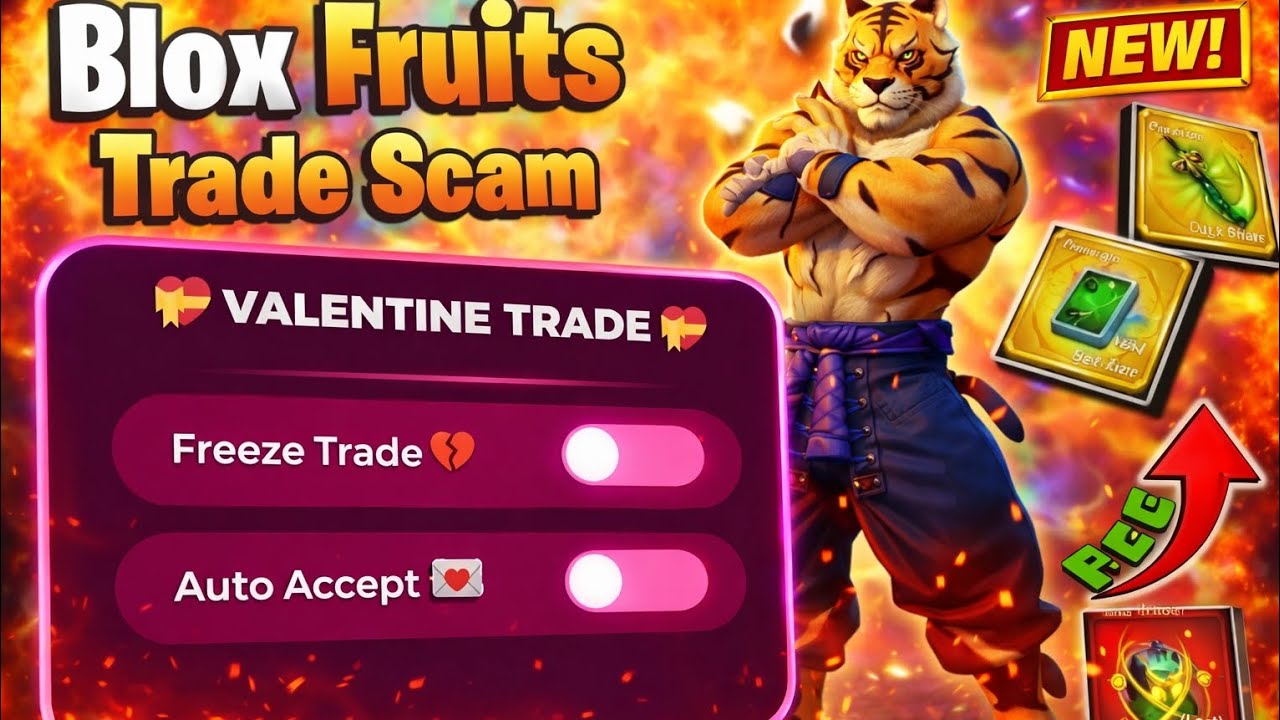 [💝Valentine Update] Blox Fruits Trade Scam Script | TRADE SCAM | FREEZE TRADE | KEYLESS