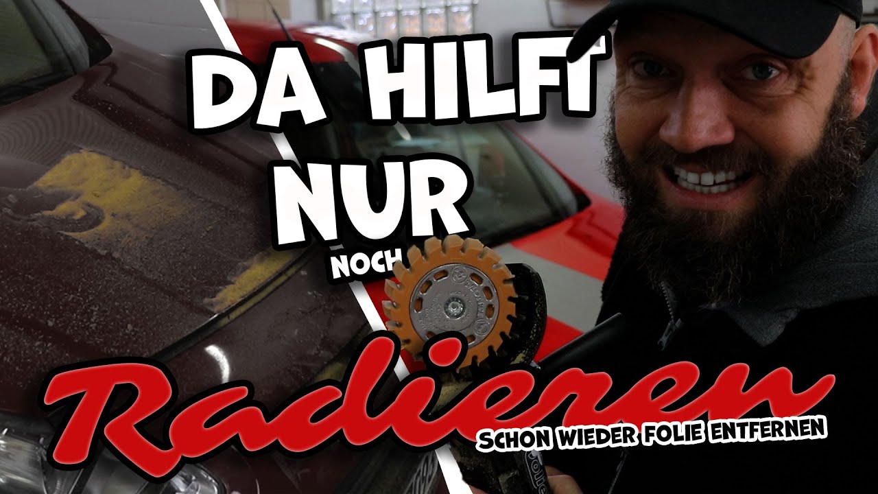 Aufkleber vom Auto entfernen - Wie ich mit einem Folienradierer folierte Streifen entferne.