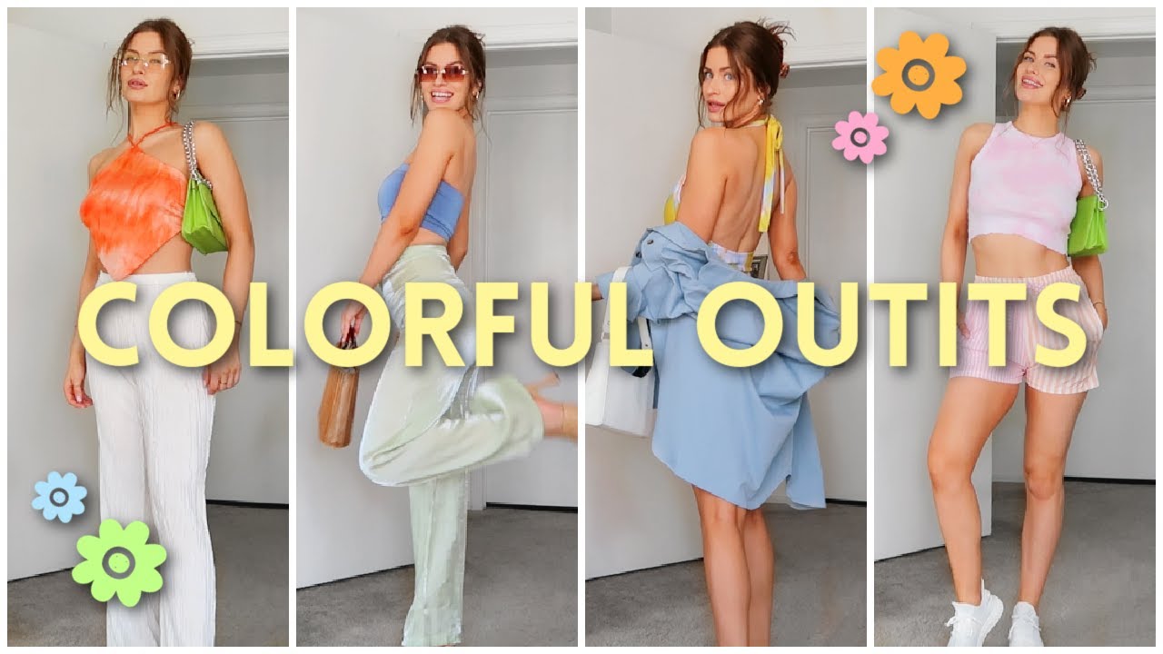 HOW TO STYLE: COLOR! | Colorful outfits for Spring 2022! pink, orange, blue, green etc!