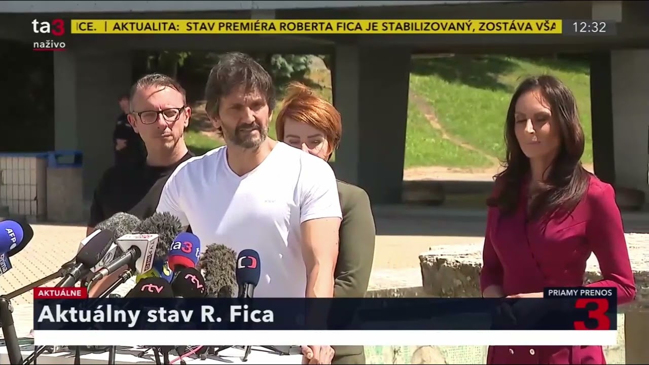 Tlačová konferencia R. Kaliňáka o aktuálnom zdravotnom stave premiéra R. Fica