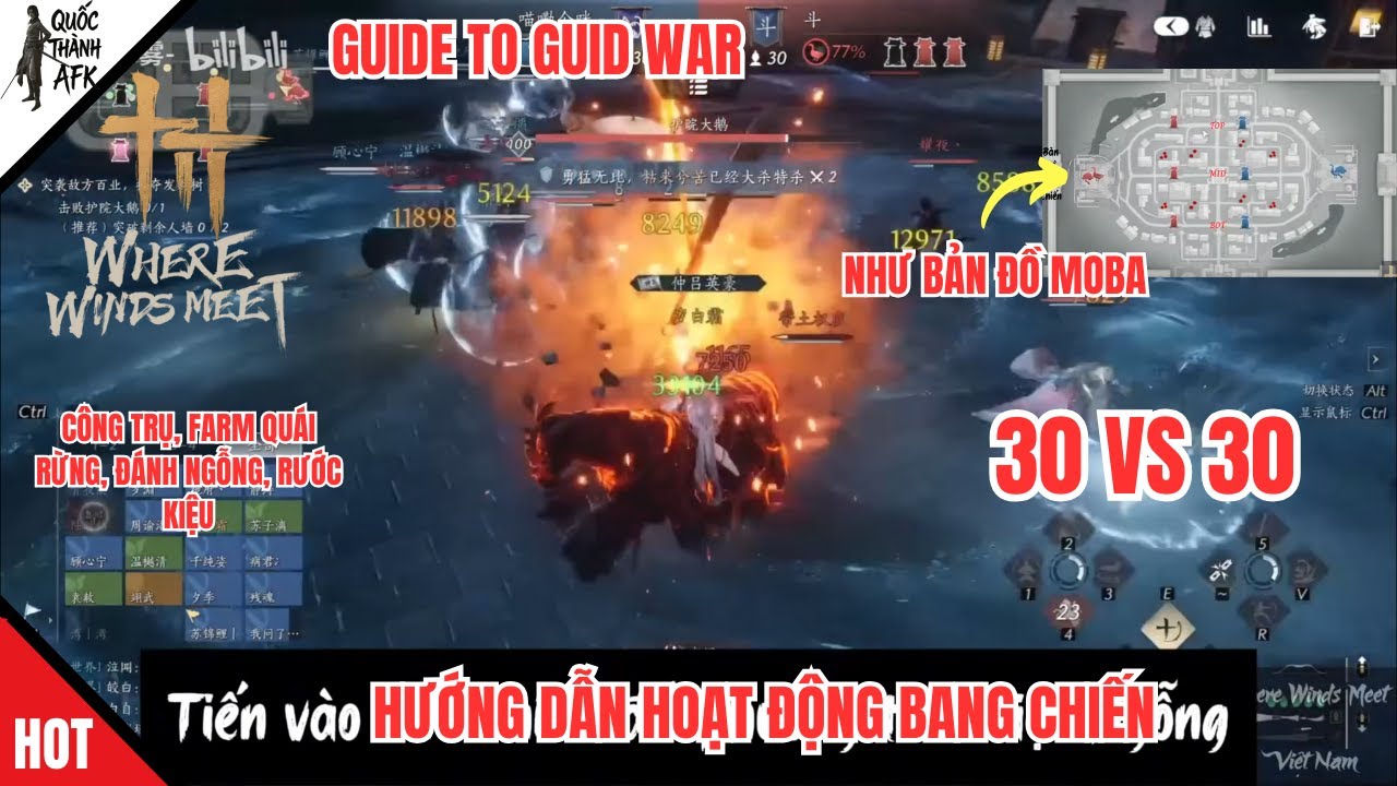 Where Winds Meet | Hướng dẫn Hoạt động BANG CHIẾN | Guide to Guid War