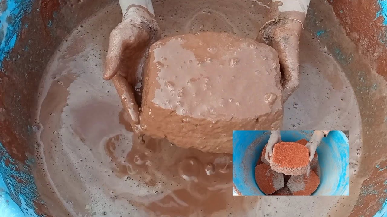 Asmr|| Crunchy red dirt yummy dipping and dry crumbling|| relaxing mouthwatering 💯 satisfaction 🥰