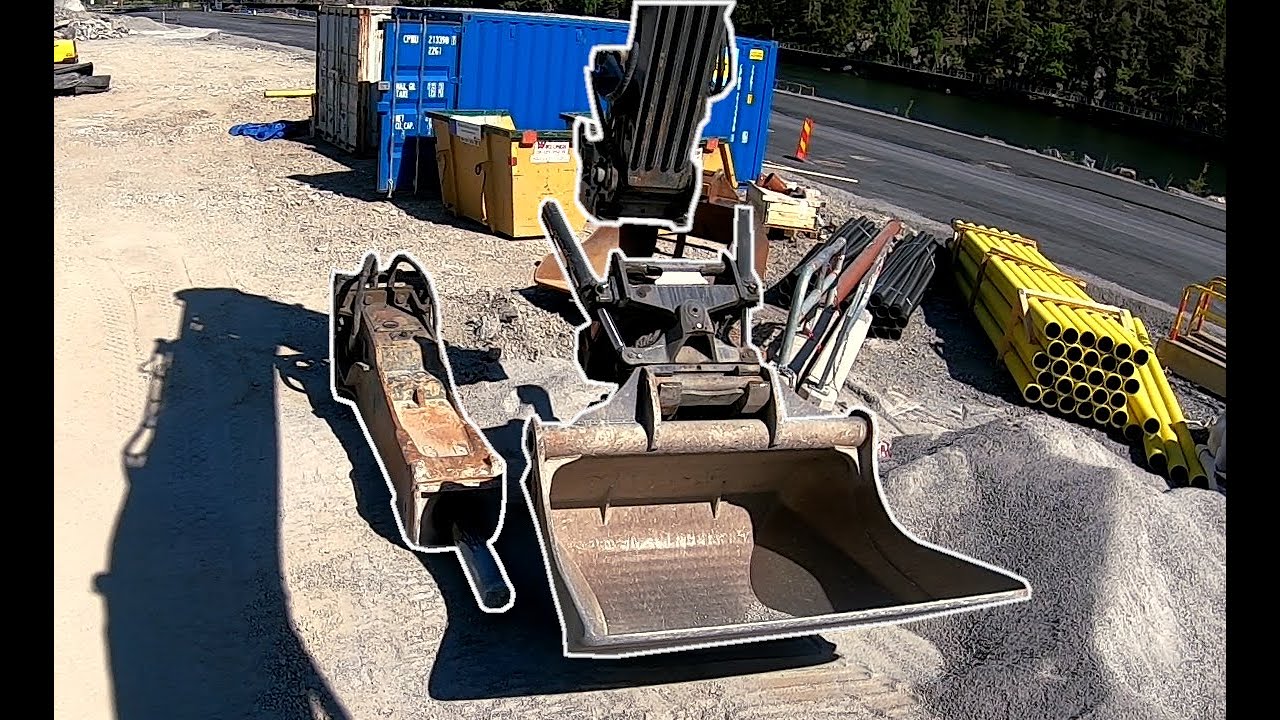 Excavator - Change from Hammer to Rototilt without leaving the cab with Oilquick!