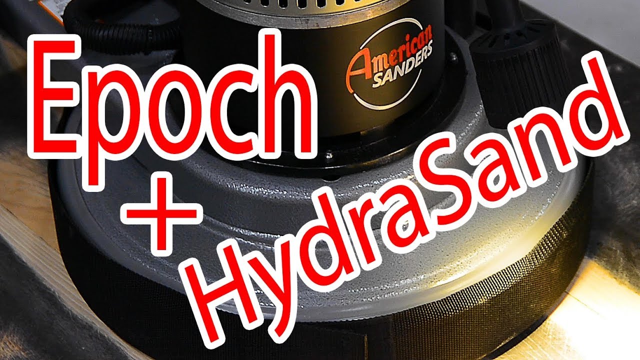Epoch Buffer and HydraSand Vs. Cupped Hickory Panel at City Floor Supply