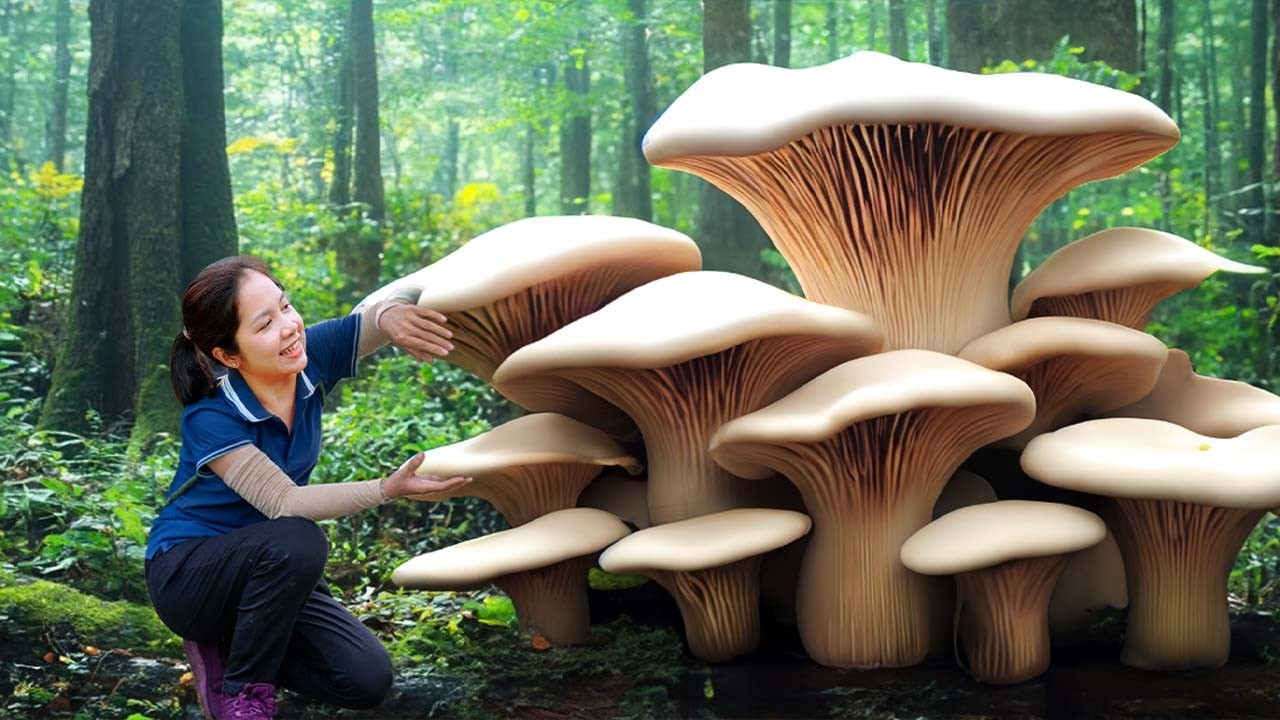 Harvesting Mushroom Deep in the Montain To Sell At Market - Gardening | Hanna Daily Life