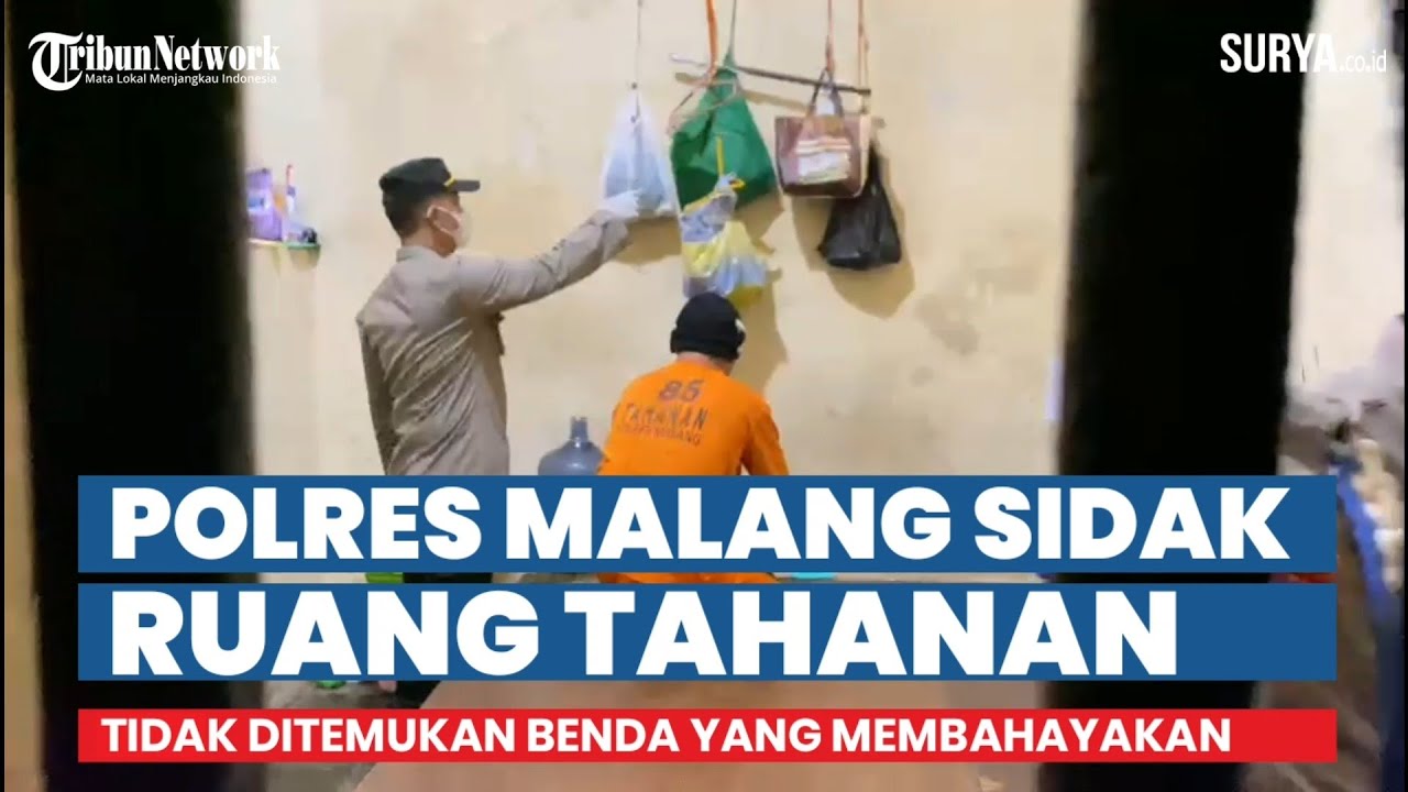 Polres Malang Sidak Ruang Tahanan. Tidak Ditemukan Benda Yang Membahayakan Penghuni