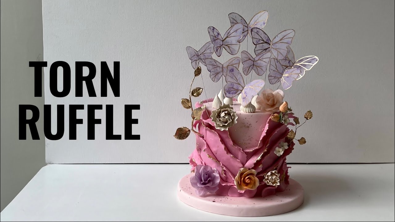 Torn Ruffle Cake Tutorial Cheatsheet! Easy Way To Lean Cake For Beginner