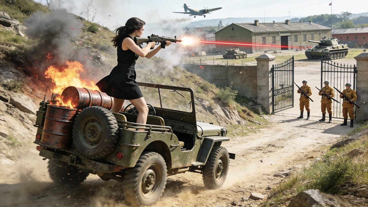 美女特工遠程操控軍車運送炸彈混入日軍營，當場炸飛300日軍🔥 抗日 | Kung Fu