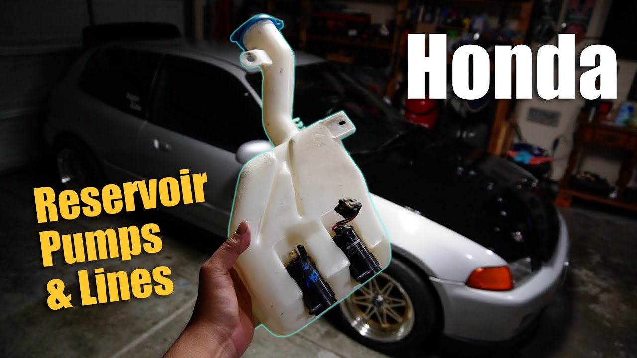 Honda Civic Washer PUMPS, Reservoir, and Lines Replacement - EG Hatch!!