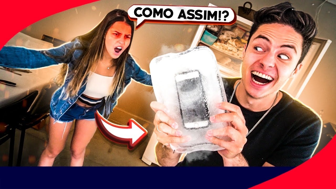 CONGELEI O IPHONE NOVO DA MINHA NAMORADA E ELA QUASE TERMINOU COMIGO!