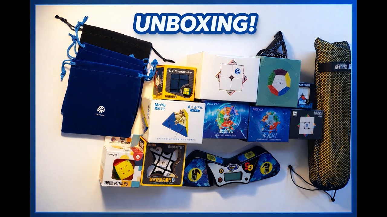Awesome Cubing Unboxing - GAN, Moyu, Yuhu V3, G5 Timer, Mat & More