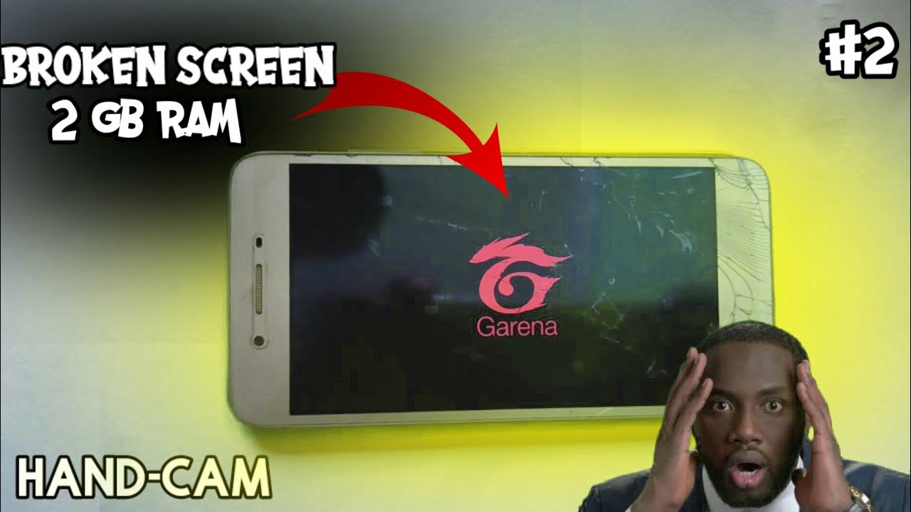 Free fire handcam with broken screen 😭 . 2 GB RAM #viral