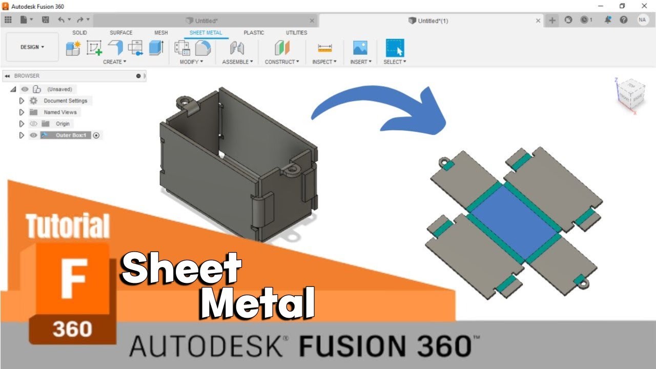 Fusion 360 - Tutorial - Sheet Metal