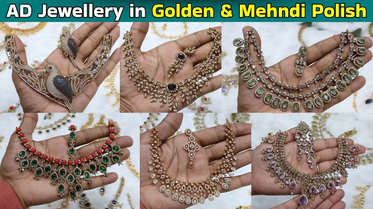 Best Wholesale AD Jewellery in Mehndi & Silver Polish | Latest 2025 Designer Collection