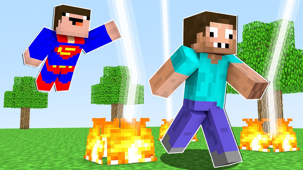 НУБ СУПЕРМЕН ЗАТРОЛЛИЛ ПРО В МАЙНКРАФТ ! НУБИК СПИДРАННЕР ПРОТИВ ОХОТНИКА В MINECRAFT Дак Плей