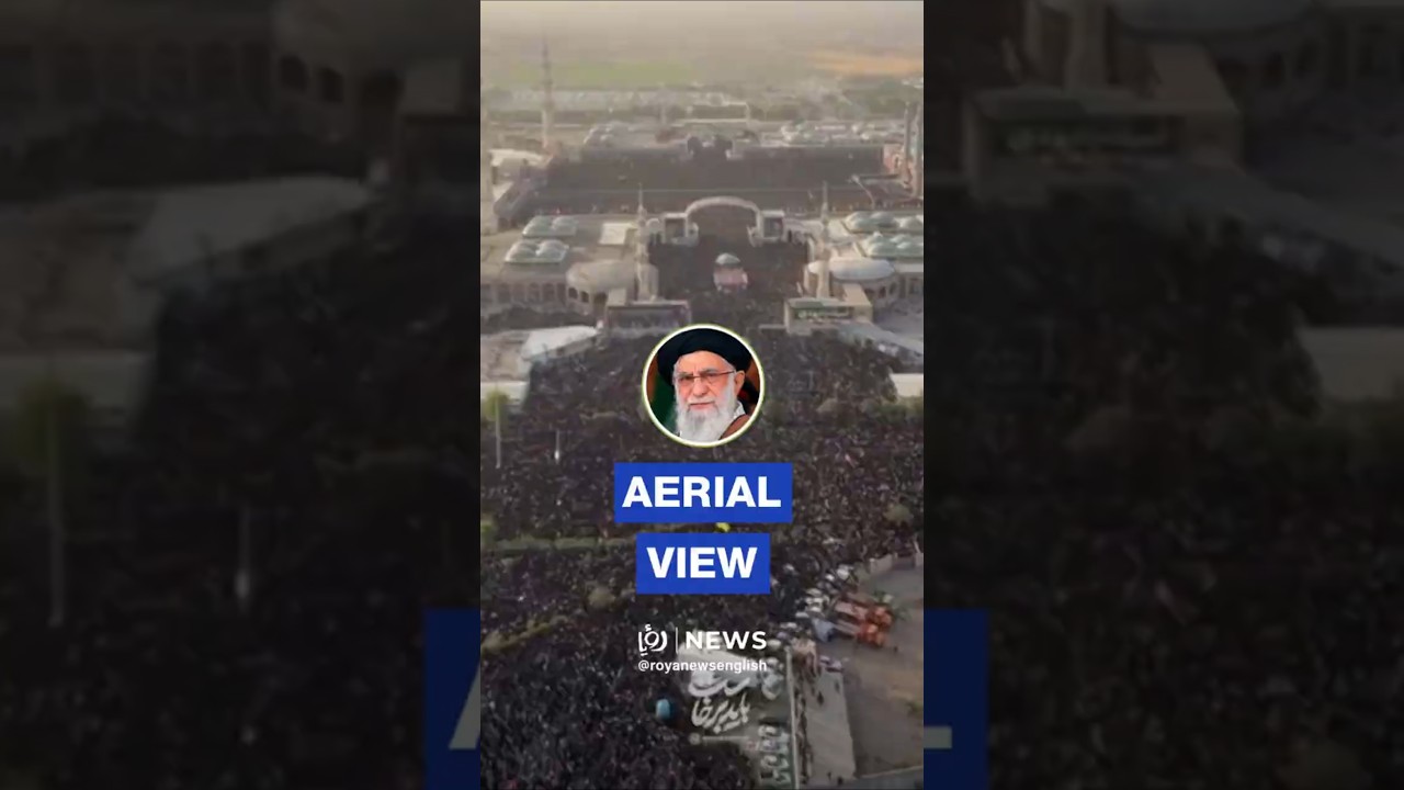 🇮🇷 Bird's-eye view of Khamenei&rsquo;s funeral ceremony in Qom