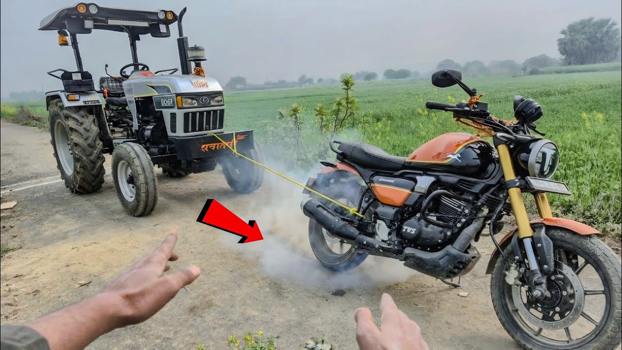 Bike vs Tractor | The Reality 💥 | Pulling a 50HP Tractor with 250cc Bike 😱 | Experiment