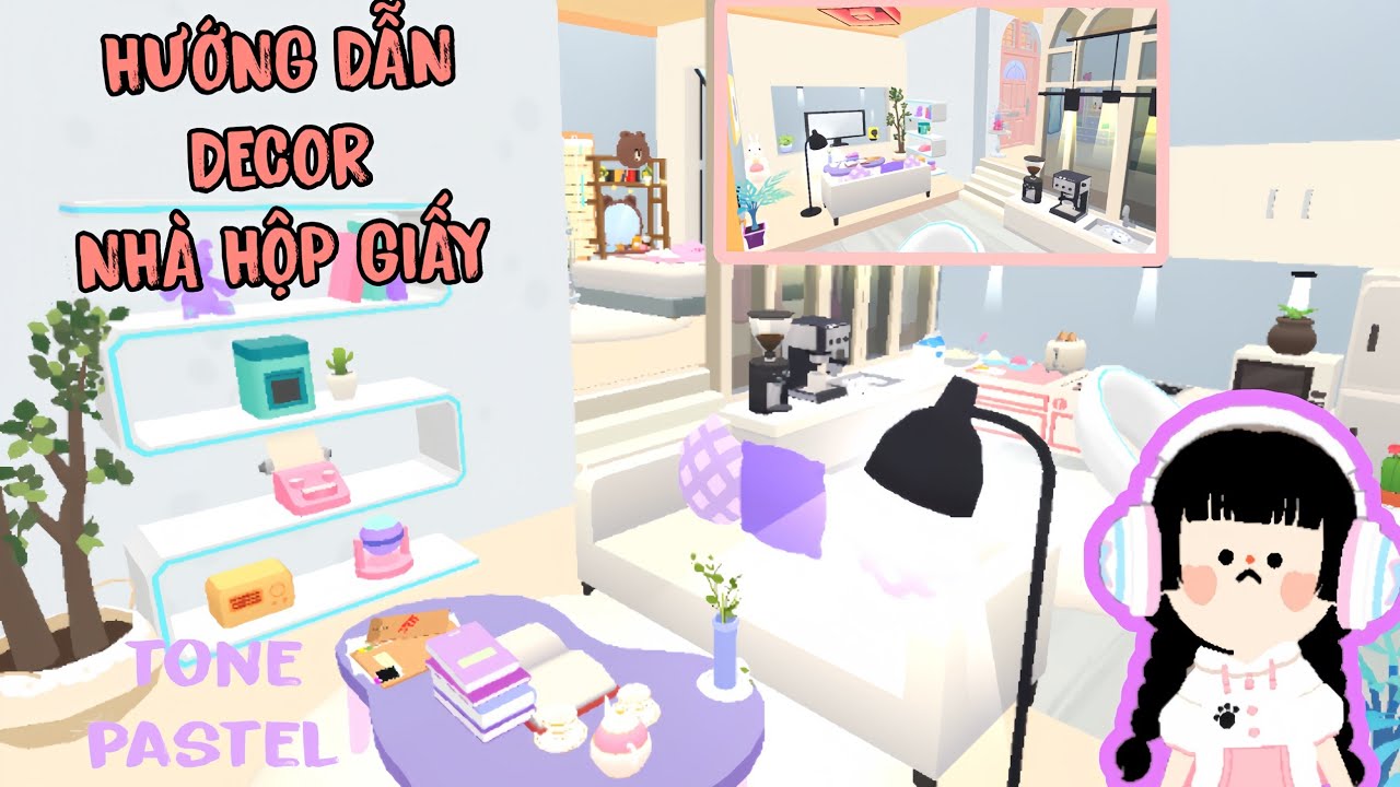 PLAY TOGETHER | Hướng dẫn decor nhà hộp giấy hiện đại tone pastel 🥰🙈🎨