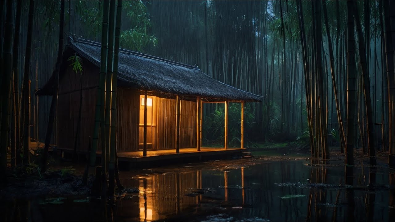 The Deepest Healing Sleep in Only 3 Minutes with Heavy Rain & Thunder Sounds on a Tin Roof at Night.