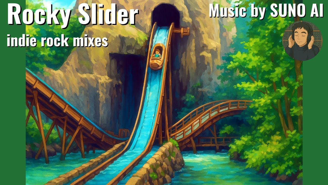 [AI Songs] ロッキースライダーの夢 Rocky Slider dream (indie rock mixes) 富士急ハイランド [BGM]