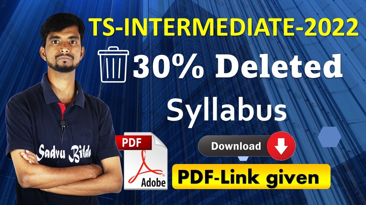 TS Inter Syllabus 2022|TS Inter 1st Year Deleted Syllabus 2022|TS Inter 2 Year 2022 Deleted Syllabus
