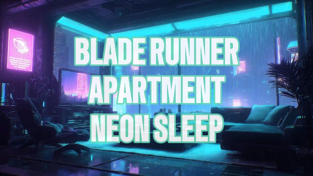 Sleep in a Blade Runner Apartment | Neon Rain on Window, Cyberpunk City Hum (2 Hours 40 Minutes)