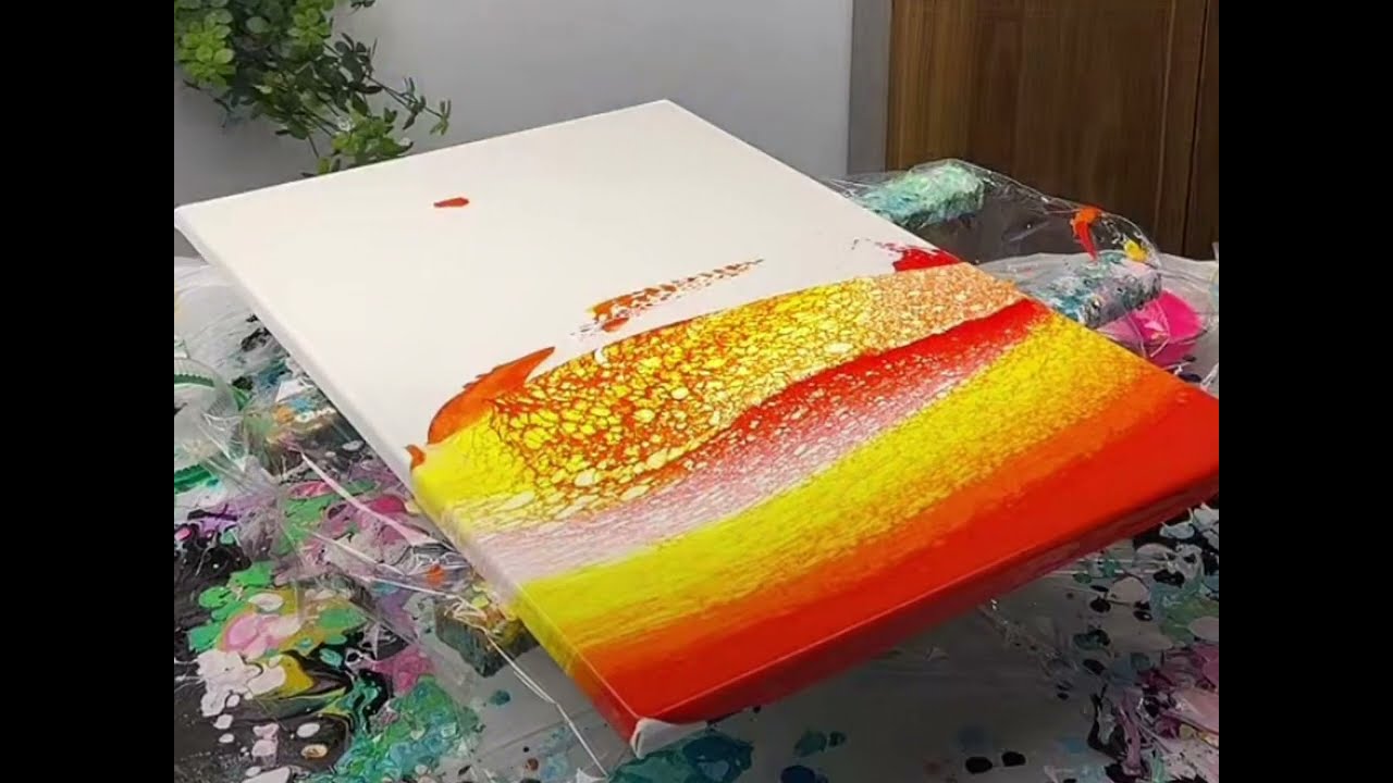 5min Make a Wall Decor Painting, How to Paint Stunning Fluid Art on Your Walls | DIY Tips & Tricks