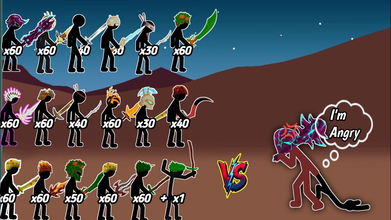 All Units Ranked vs Angry vampiric tribes – Stick War Legacy