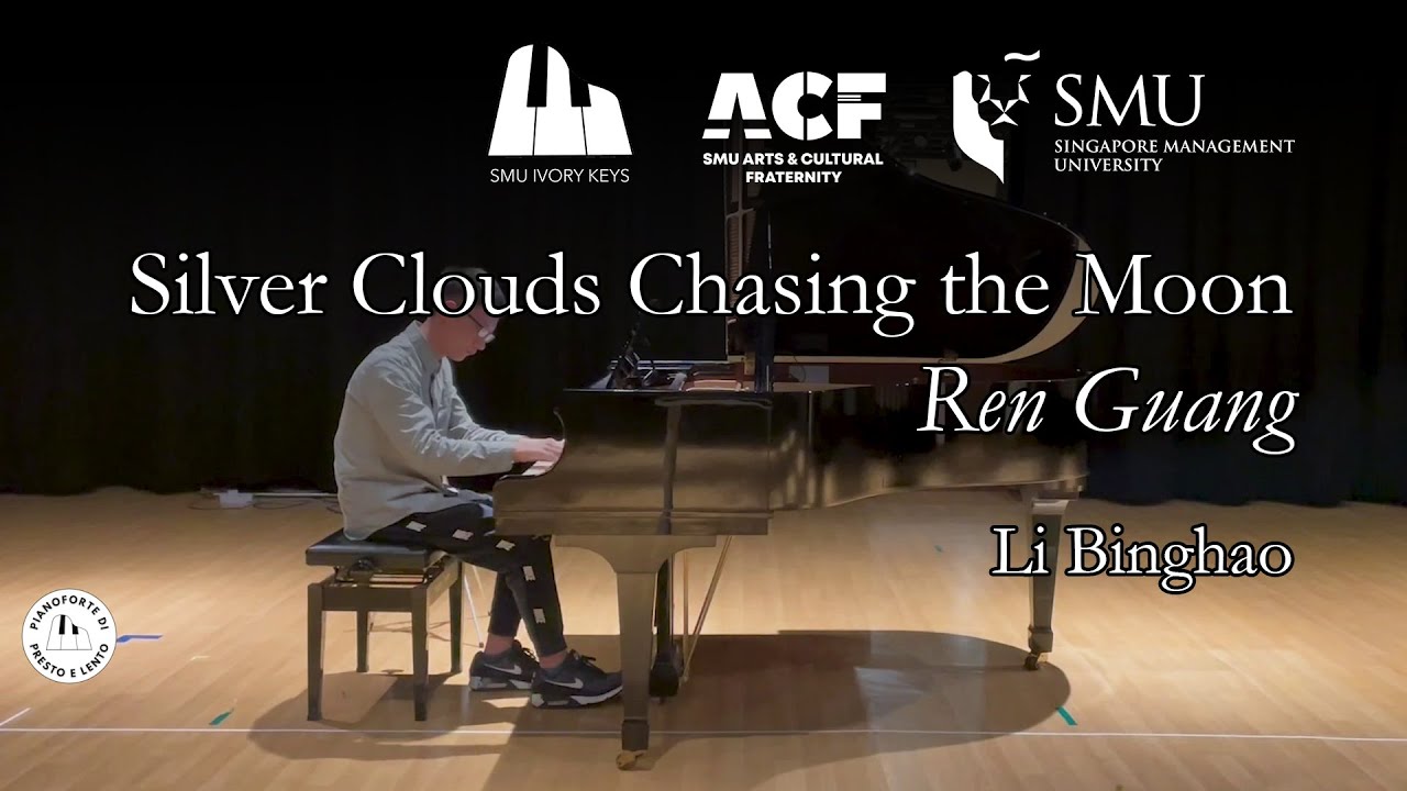 Silver Clouds Chasing the Moon - Ren Guang