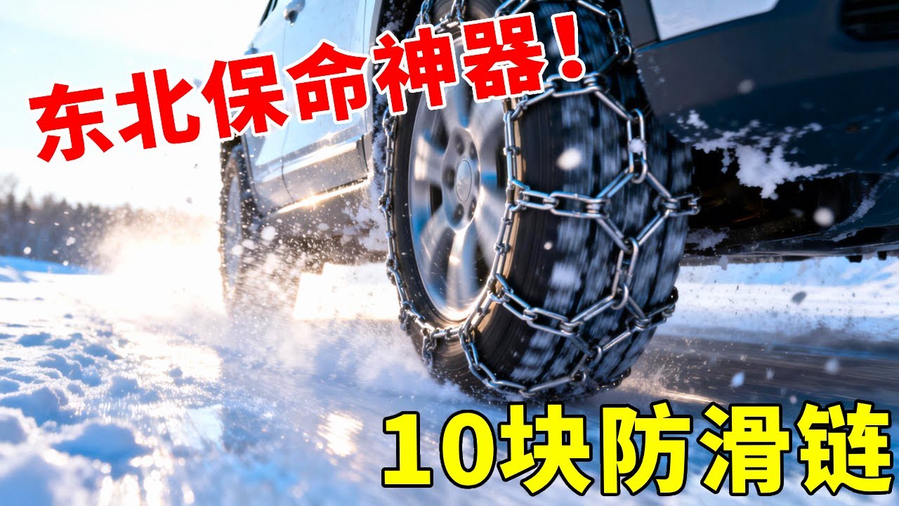 花 20 块买的网红汽车防滑链，实测好不好用？结果刚上路就慌了！【开箱组长】