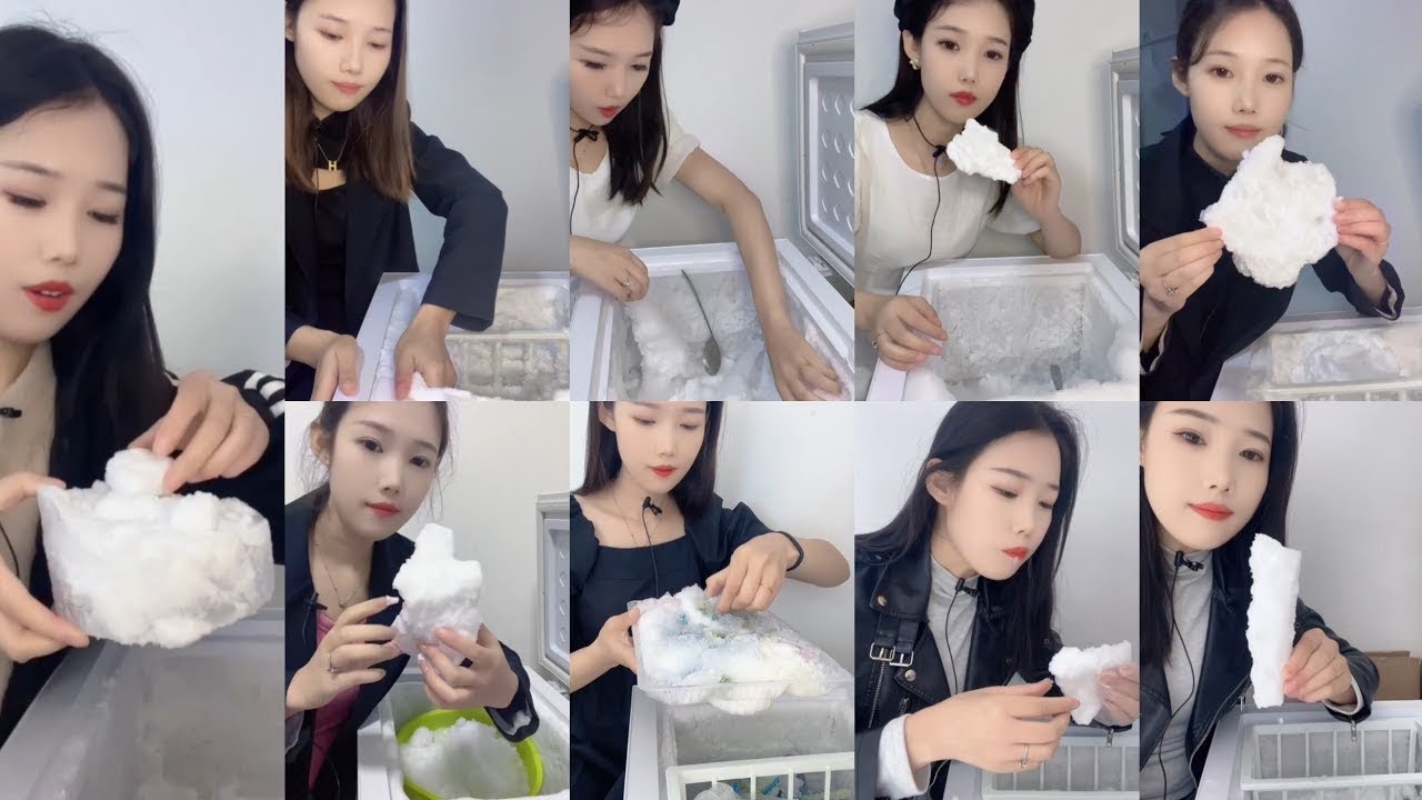 ( HER SOLO ) ONLY BITES ASMR ICE EATING | FREEZER FROST ICE | SOFT ICE | CRUSHED ICE | FLAVORED ICE|