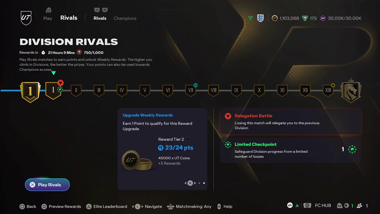 Gauntlet and div 1 rivals | Fc26