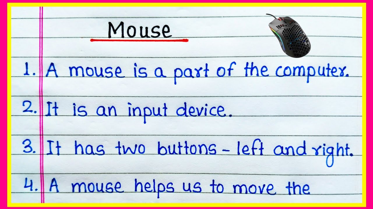 10 lines on Mouse in English | Essay on Computer Mouse | Few lines about Mouse | Mouse Definition