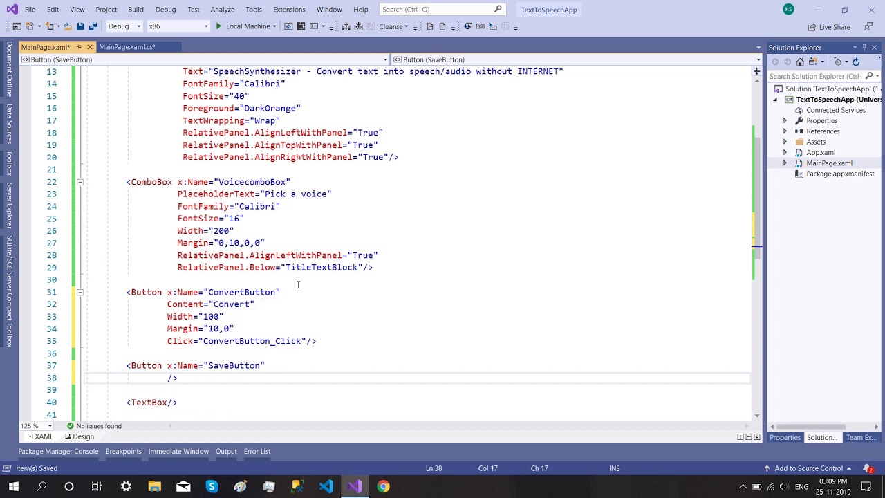 UWP Text To Speech Part 1 - UI Design