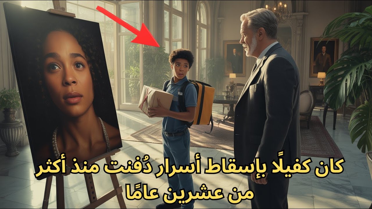 فتى توصيل أسود يسأل مليارديرًا: لماذا صورة أمي في قصرك؟… والحقيقة التي كشفها غيّرت حياته إلى الأبد