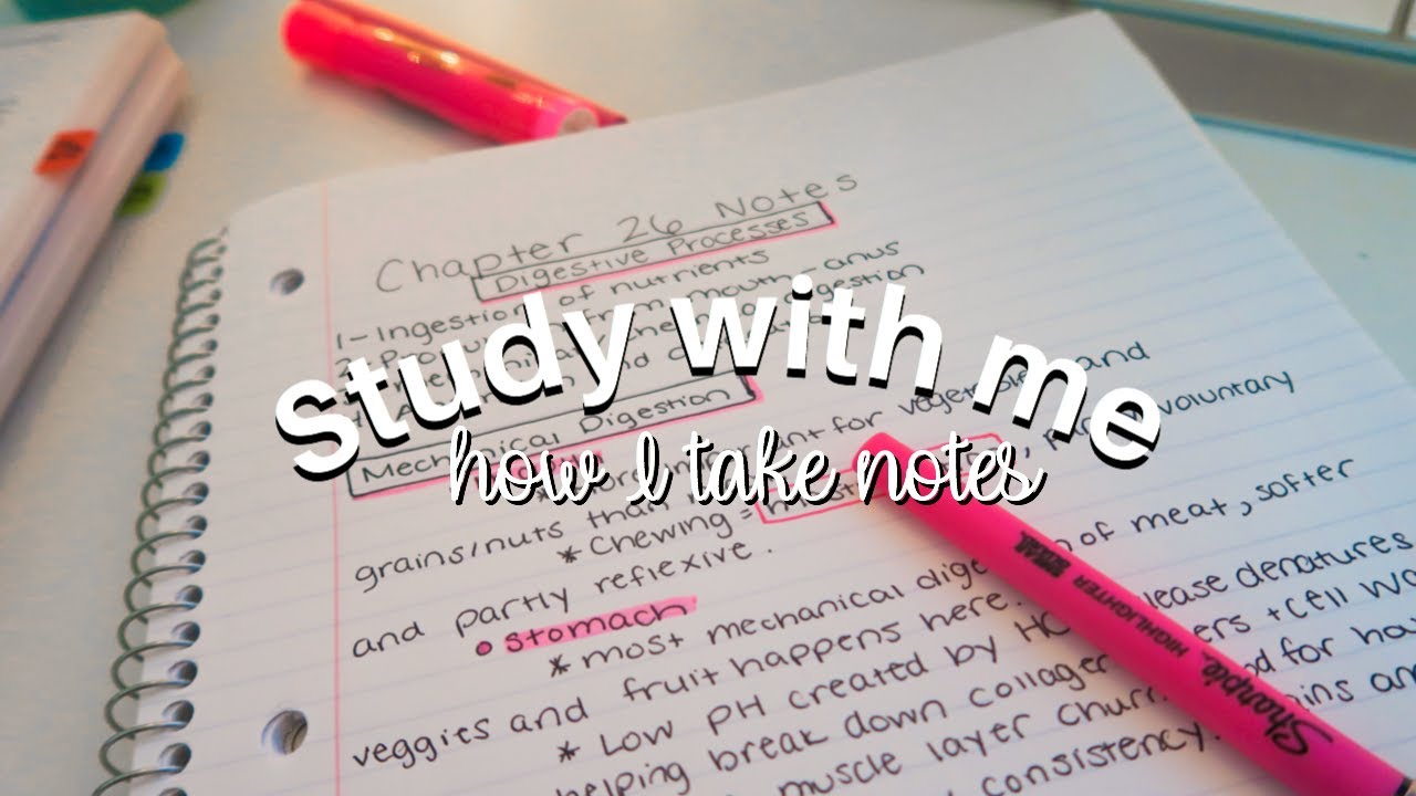 Study with me- how I take notes | PrePA student