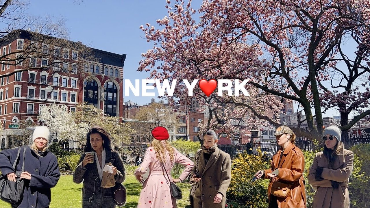 [4K]🇺🇸NYC Walk🗽Beautiful Spring Blooms in Greenwich Village🌸A Perfect Spring Day in NYC | April 2026