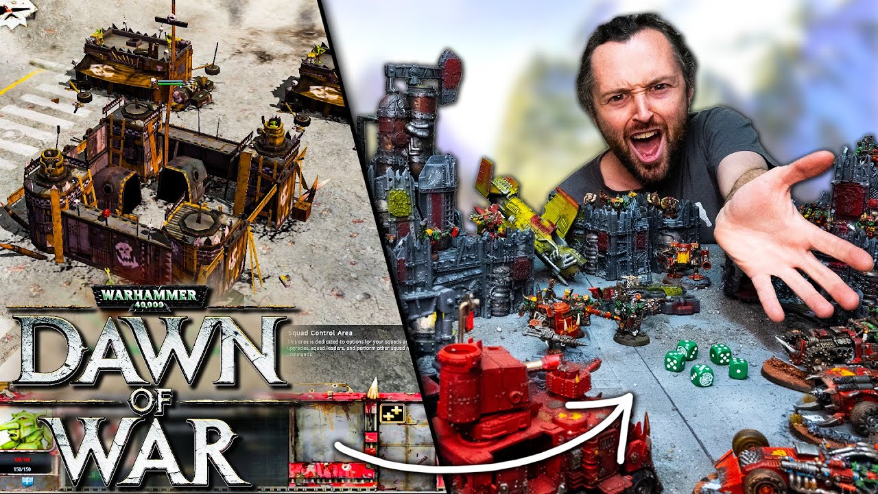 I played MORE Dawn of War with REAL WARHAMMER 40k