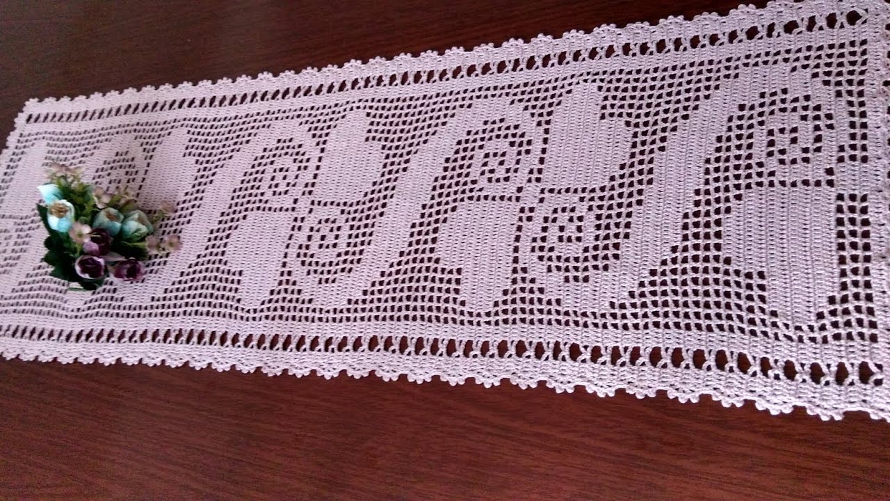 #TRILHO MESA CROCHÊ CORAÇÃO #CAMINHO DE MESA COM CORAÇÃO#aula 1/2