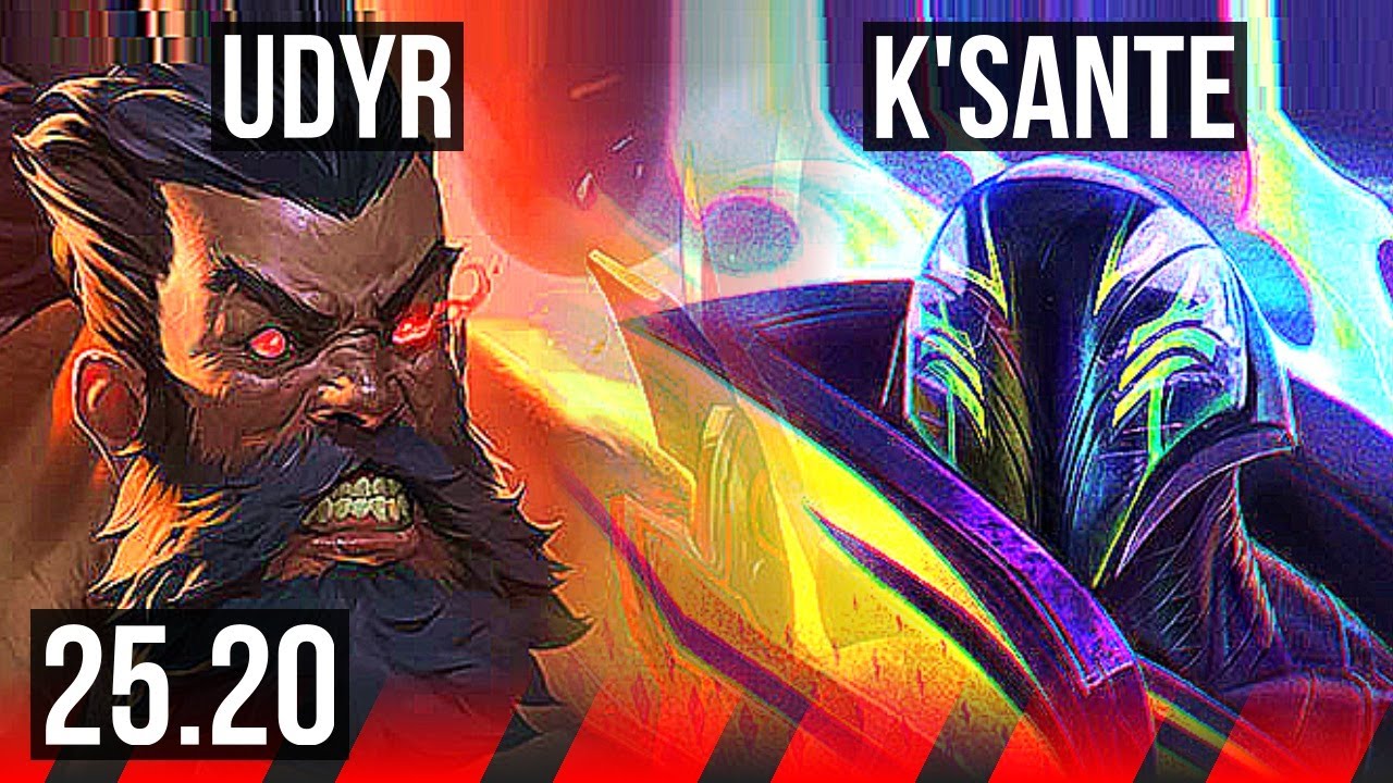 UDYR vs K'SANTE (TOP) | Legendary, 600+ games | EUW Master | 25.20