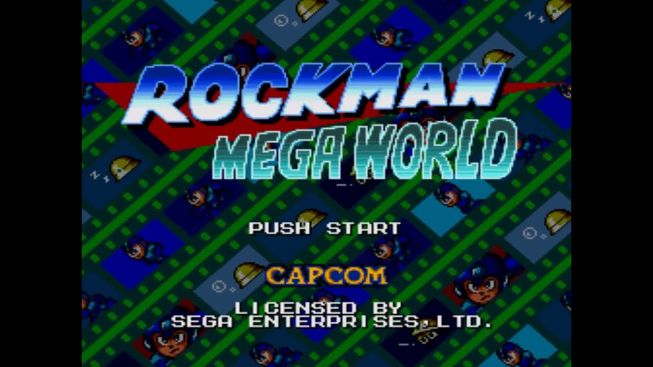 Rockman Mega World  - Sega Genesis / Mega Drive Game Play (Japan)