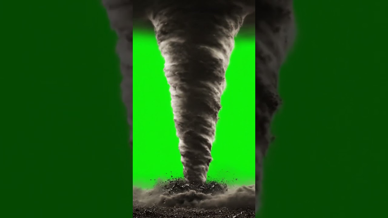 Realistic Tornado Dust Swirl VFX Green Screen Footage