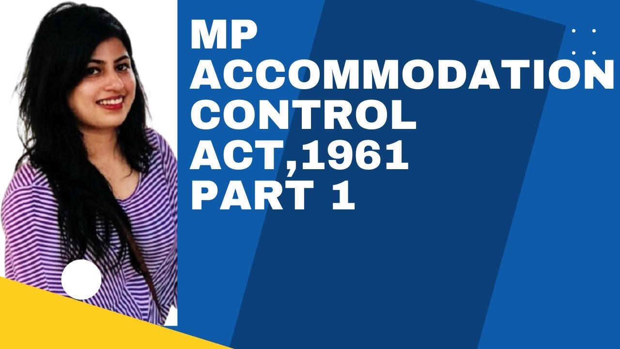 M.P. Accommodation control Act ,1961|MP civil judge 2021|MPCJ|