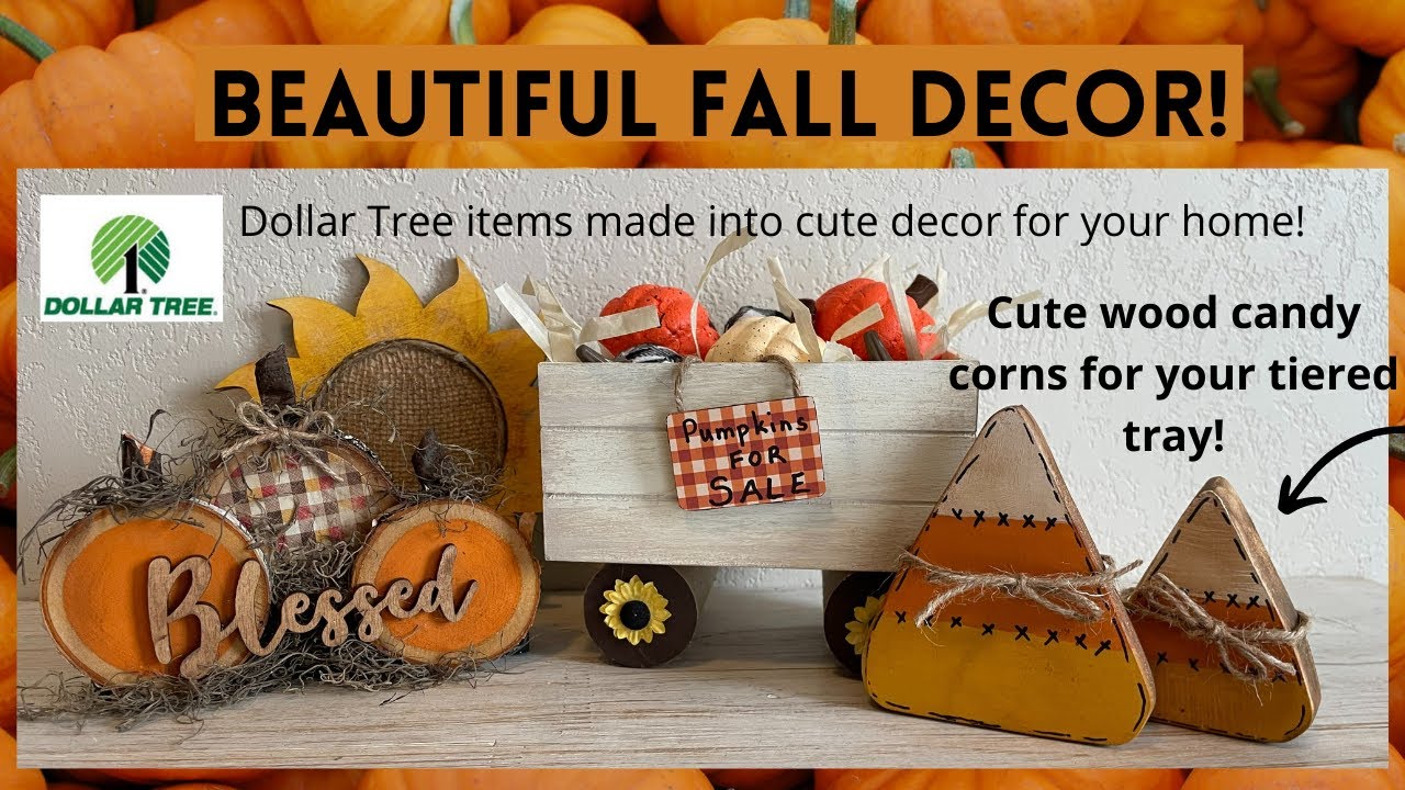 Fall decor using Dollar Tree items!