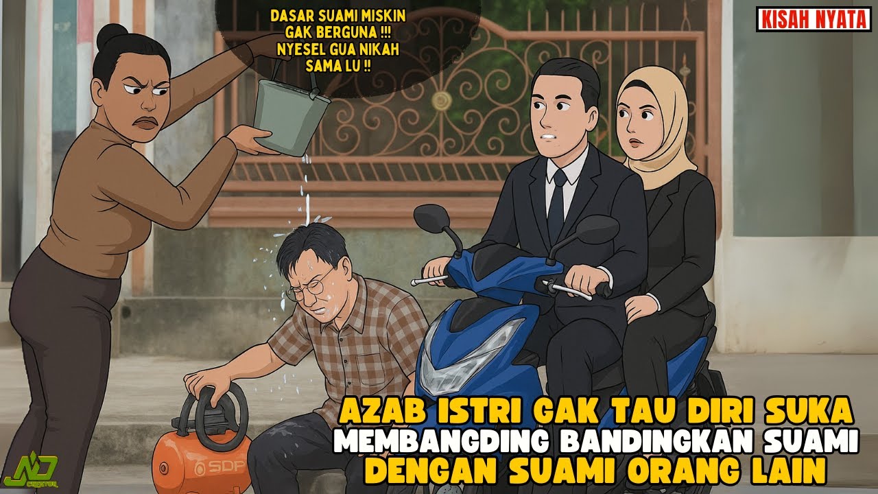 AZAB ISTRI GAK TAU DIRI SUKA MEMBANGDING BANDINGKAN SUAMI DENGAN SUAMI ORANG LAIN || ANIMASI AZAB
