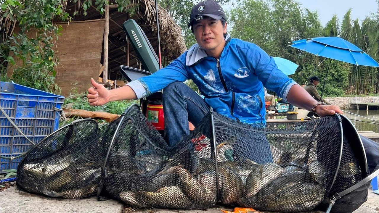 CÂU CÁ CHÉP HỒ HOÀNG HẢI- THỬ THÁCH 50kg ĐỂ QUA ĐÒ