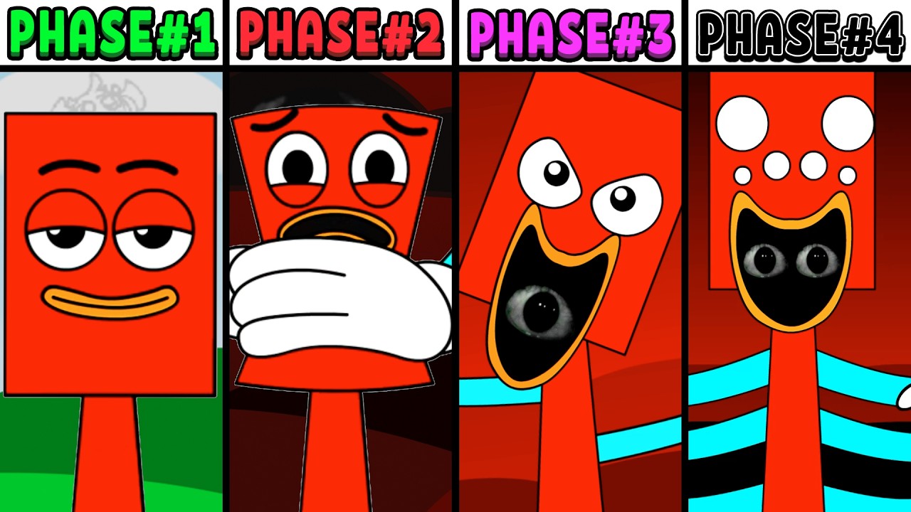 All Phases in New Incredibox Sprunki Oc of Rectangle: From Phase 1 to Phase 4