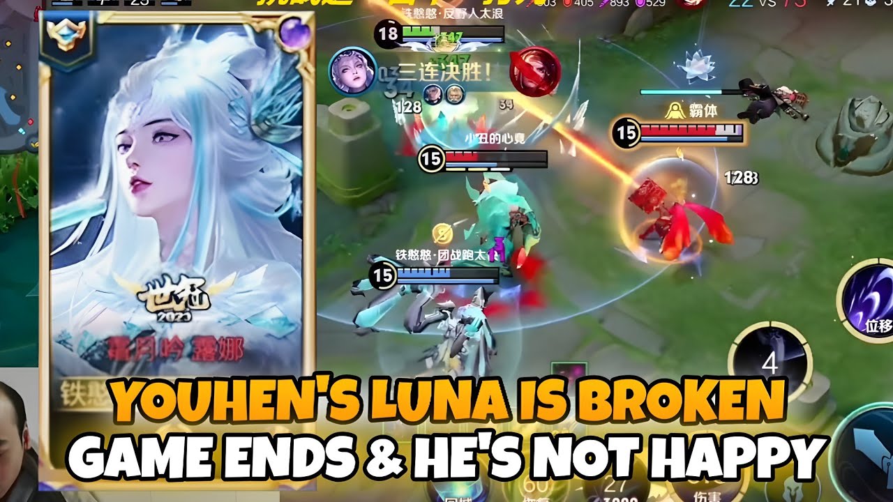 YOUHEN’S LUNA GOES WILD 🤣 OVERLORD ENDS THE GAME AND HE GETS UPSET HE WANTED MORE | HONOR OF KINGS
